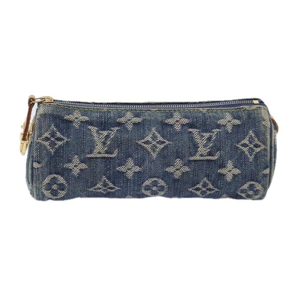 LOUIS VUITTON Monogram Denim Trousse Speedy Pouch Blue M95082 LV Auth 88939 - Picture 13 of 16